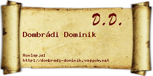 Dombrádi Dominik névjegykártya