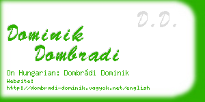 dominik dombradi business card