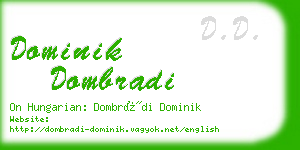 dominik dombradi business card